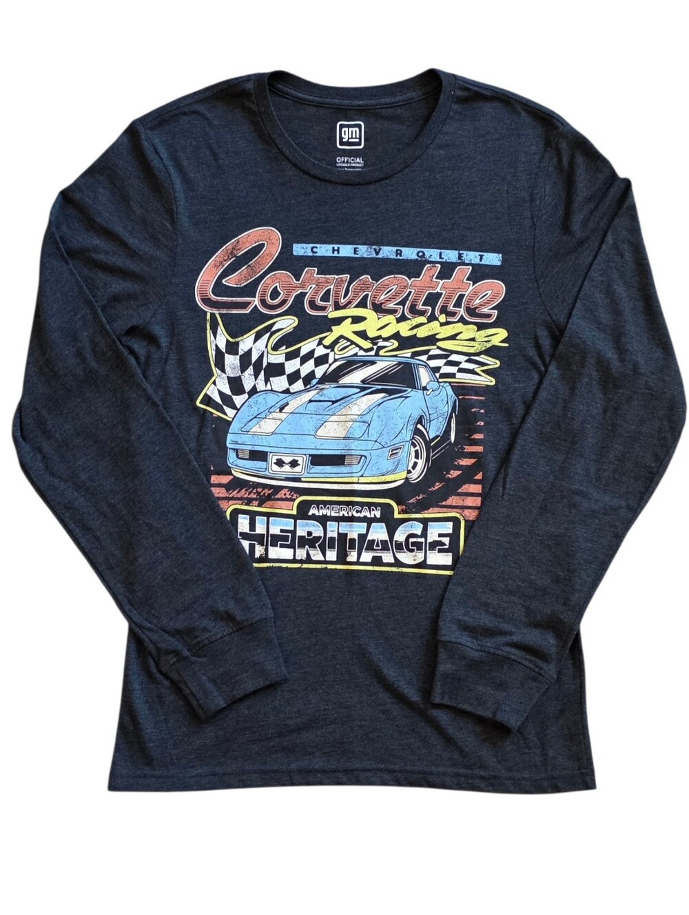 Chevrolet Corvette Small Gray Official Heritage Racing Tee Shirt General‎ Motors
